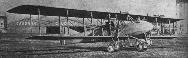 Vue d'un biplan Caudron C.4 (photo : Jane's fighting aircraft of World War I John W.R. Taylor)