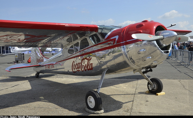 Vue d'un Cessna 195 (photo : JN Passieux, Salon du Bourget 2015)