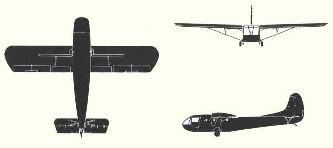Plans d'un planeur de transport CG-15A (photo : Jane's fighting aircraft of World War II)