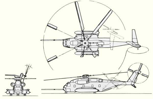 Plans du CH-53E Super Stallion (document d'origine Sikorsky)