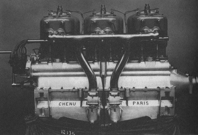 Vue d'un moteur Chenu (photo : René Moineau, aviateur et inventeur - Jean-Louis Moineau)