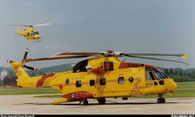 Vue d'un CH-149 Cormorant canadien (photo : Oscar Bernardi)