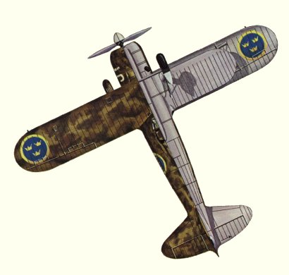 Plan d'un Fiat C.R.42 (origine : Fighters 1939-1945 - Kenneth Munson)