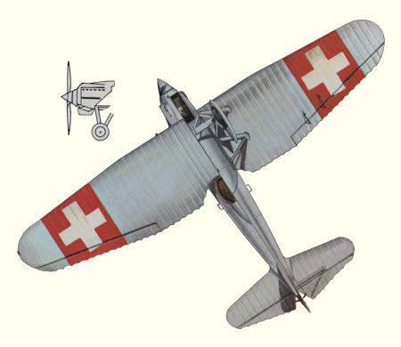 Plan d'un Dewoitine D.27C.1 (origine : Fighters 1914-1919 - Kenneth Munson)
