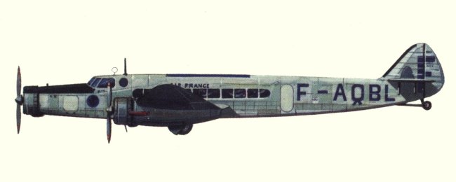 Vue du D.338 Ville d'Orléans (origine : Airliners between the wars 1919-1939 - Kenneth Munson)