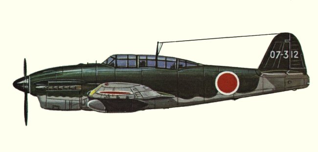 Vue d'un D4Y2 Model 12 (origine : Bombers 1939-1945 - Kenneth Munson)