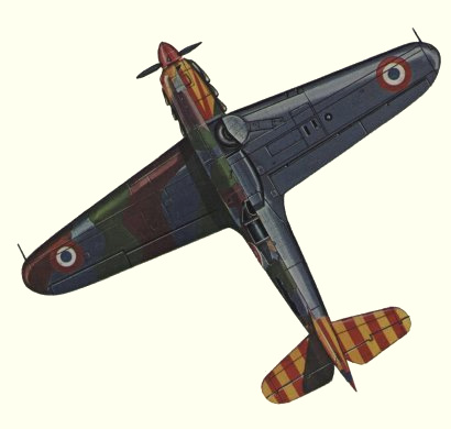 Plan d'un D.520 (origine : Fighters 1939-1945 - Kenneth Munson)