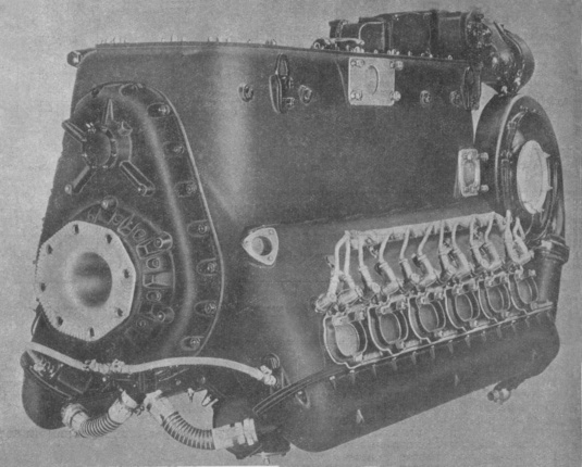 Vue d'un moteur Daimler-Benz DB 600 (origine : Gallica - l'Air, décembre 1937)