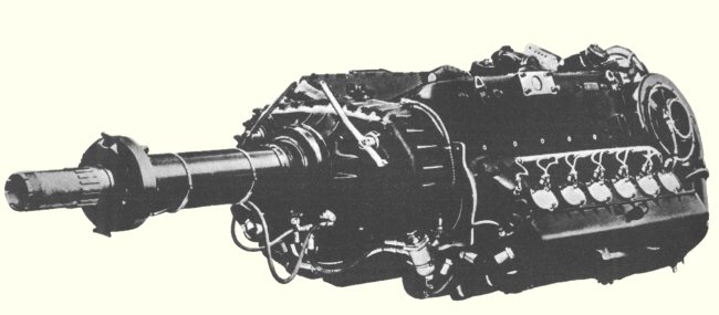 Vue d'un moteur Daimler-Benz DB 610A (photo : Jane's fighting aircraft of World War II)