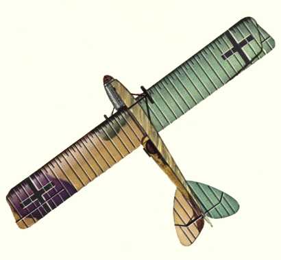 Plan d'un biplan de reconnaissance D.F.W. C.V (origine : Bombers 1914-1919 - Kenneth Munson)