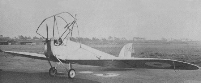 Vue d'un D.H.53 Humming Bird (photo : Aircraft of the Royal Air Force 1918-57 - Owen Thetford)