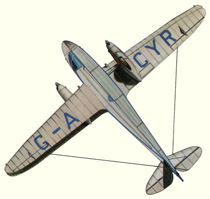 Plan d'un de Havilland D.H.89A (origine : Airliners between the wars 1919-1939 - Kenneth Munson)