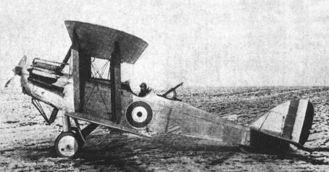Vue d'un biplan D.H.9 à moteur Napier Lion (photo : Jane's fighting aircraft of World War I John W.R. Taylor)