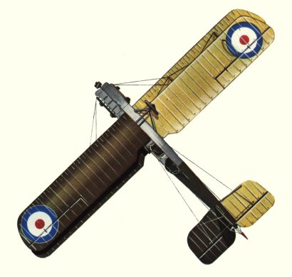 Plan d'un biplan D.H.9A (origine : Bombers 1914-1919 - Kenneth Munson)