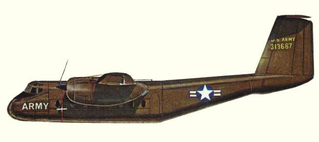 Vue d'un CV-7A Buffalo militaire (origine : Bombers, encyclopaedia of world aircraft - Kenneth Munson)