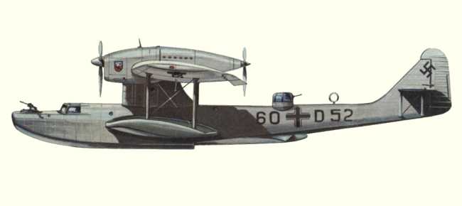Plan d'un Do 18D (origine : Flying Boats and Seaplanes since 1910 - Kenneth Munson)