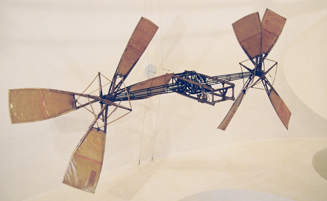 Vue d'une maquette de l'hélicoptère Dufaux (photo : JN Passieux - Musée des Arts et Métiers, juin 2014)