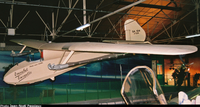 Vue du planeur Emouchet Escopette (photo : JN Passieux, musée SNECMA, décembre 2014)