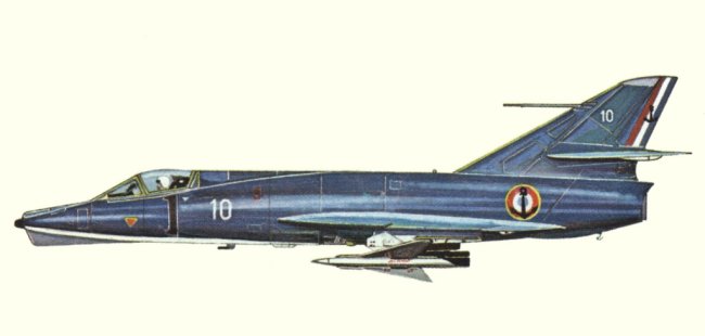 Vue d'un Etendard IV-M (origine : Fighters, encyclopaedia of world aircraft - Kenneth Munson)