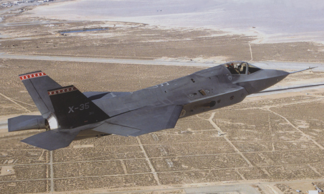 Vue d'un prototype du chasseur F-35A