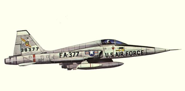 Vue d'un F-5A (origine : Fighters, encyclopaedia of world aircraft - Kenneth Munson)
