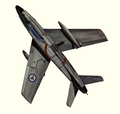 Plan d'un F-86K-10-NA Sabre (origine : Fighters, encyclopaedia of world aircraft - Kenneth Munson)