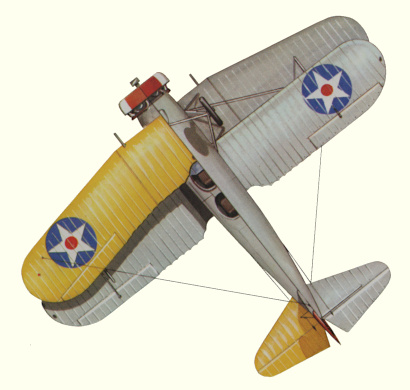 Plan d'un Curtiss O2C-1 (origine : Bombers between the wars 1919-1939 - Kenneth Munson)