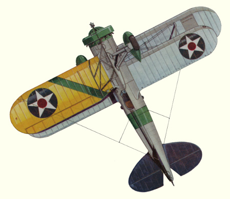 Plan d'un Curtiss F9C-2 (origine : Fighters between the wars 1919-1939 - Kenneth Munson)