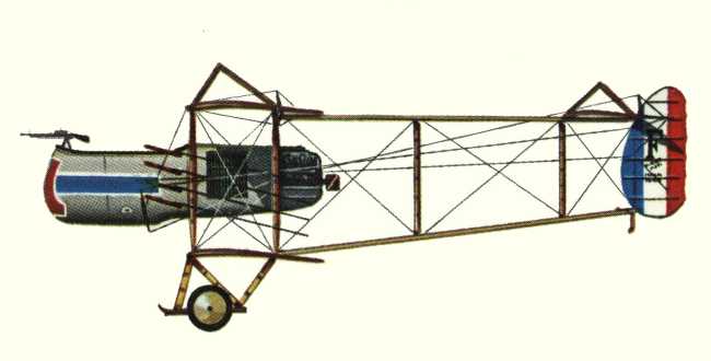 Plan d'un Farman F.40 (origine : Bombers 1914-1919 - Kenneth Munson)