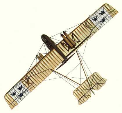 Plan d'un Farman HF.23 (origine : Bombers 1914-1919 - Kenneth Munson)