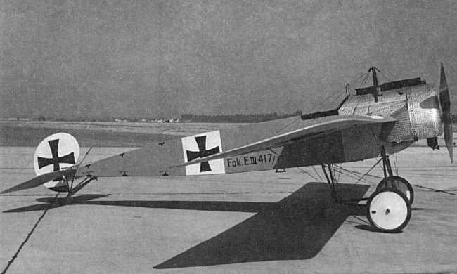 Vue d'un chasseur monoplan Fokker E (photo : Pierre Gaillard/Légendaires Avions du Monde F. Besse et J. Molveau)