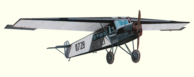 Vue d'un Fokker-Grulich F.II de la compagnie D.L.R.