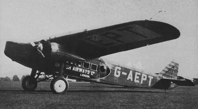 Vue d'un Fokker F.VIII (photo : Pictorial History of BOAC and Imperial Airways Kenneth Munson - BOAC)