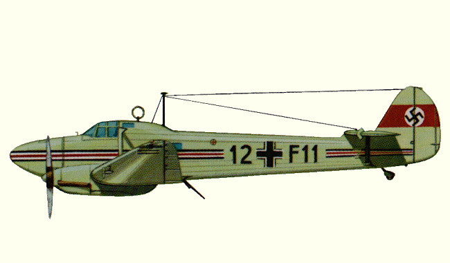 Vue d'un Fw 58B de la Luftwaffe (origine : Fighters between the wars 1919-1939 - Kenneth Munson)