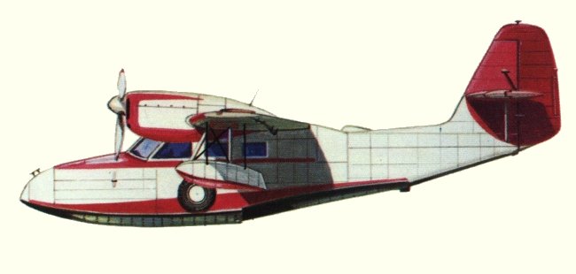 Vue d'un G-44A Super Widgeon (origine : Flying Boats and Seaplanes since 1910 - Kenneth Munson)