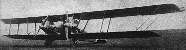 Vue d'un bombardier bimoteur Gotha GL.VIII 