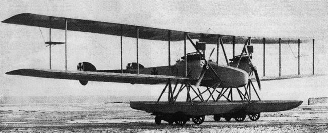 Vue d'un hydravion Gotha WD.14 (photo : Jane's fighting aircraft of World War I John W.R. Taylor)