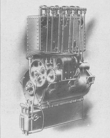 Vue d'un moteur Grégoire Gyp (photo : Gallica - Les Aéroplanes de 1911 - Raymond de Gaston)