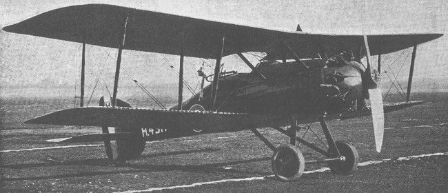 Vue du biplan Greyhound (photo : Jane's fighting aircraft of World War I John W.R. Taylor)
