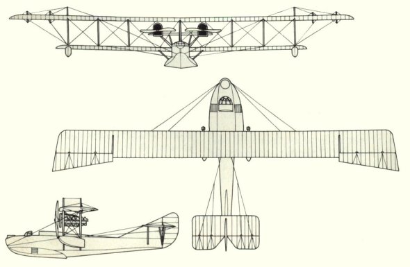 Plans d'un hydravion Curtiss H-16