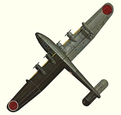 Plan d'un H6K4-L de transport (origine : Bombers 1939-1945 - Kenneth Munson)