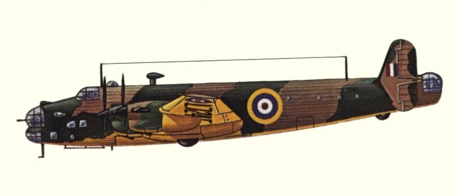 Vue du second prototype du Halifax (origine : Bombers 1939-1945 - Kenneth Munson)
