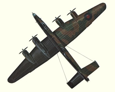 Plan d'un Halifax B III (origine : Bombers 1939-1945 - Kenneth Munson)