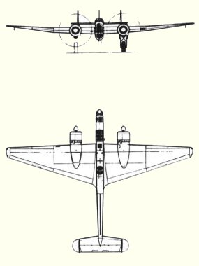 Plans d'un bombardier Hampden