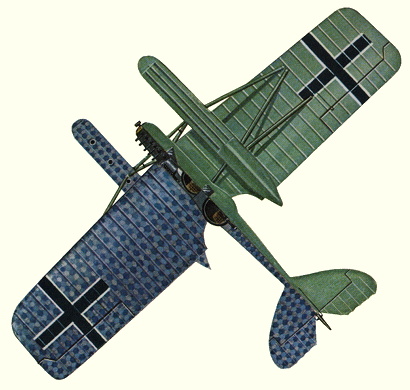 Plan d'un hydravion Hansa-Brandenburg W.29 (origine : Fighters 1914-1919 - Kenneth Munson)