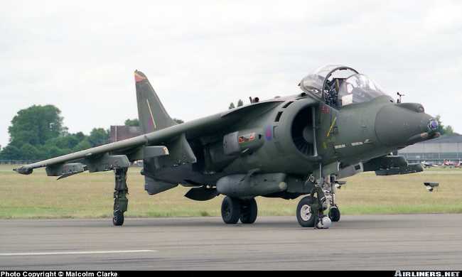Vue d'un Harrier GR7 (photo : Malcolm Clarke)