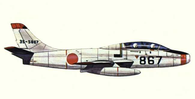 Vue d'un Fuji Hatsutaka (origine : Fighters, encyclopaedia of world aircraft - Kenneth Munson)