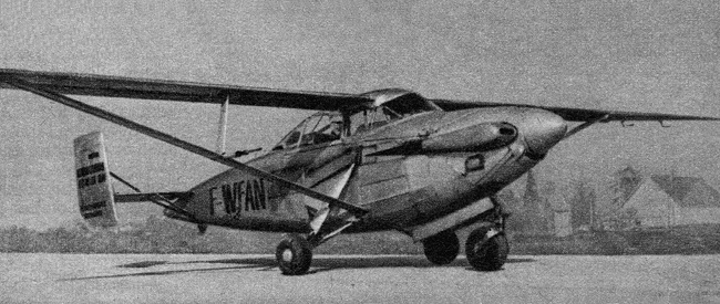 Vue du prototype Hurel-Dubois H.D.10 (photo : Science et Vie Aviation 1951)
