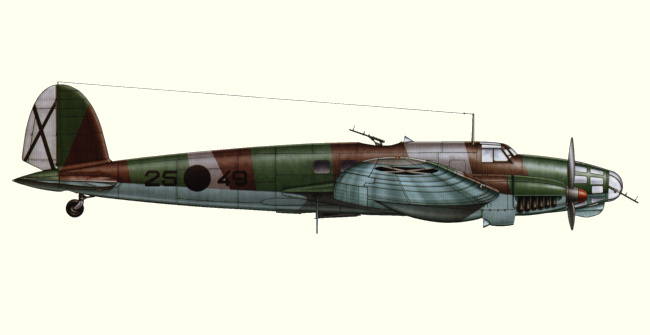 Vue d'un Heinkel He 111E-1 pendant la guerre d'Espagne (origine : Air War over Spain - Rafael A. Permuy López)