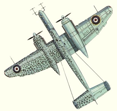 Plan d'un He 219A-5/R2 (origine : Fighters 1939-1945 - Kenneth Munson)